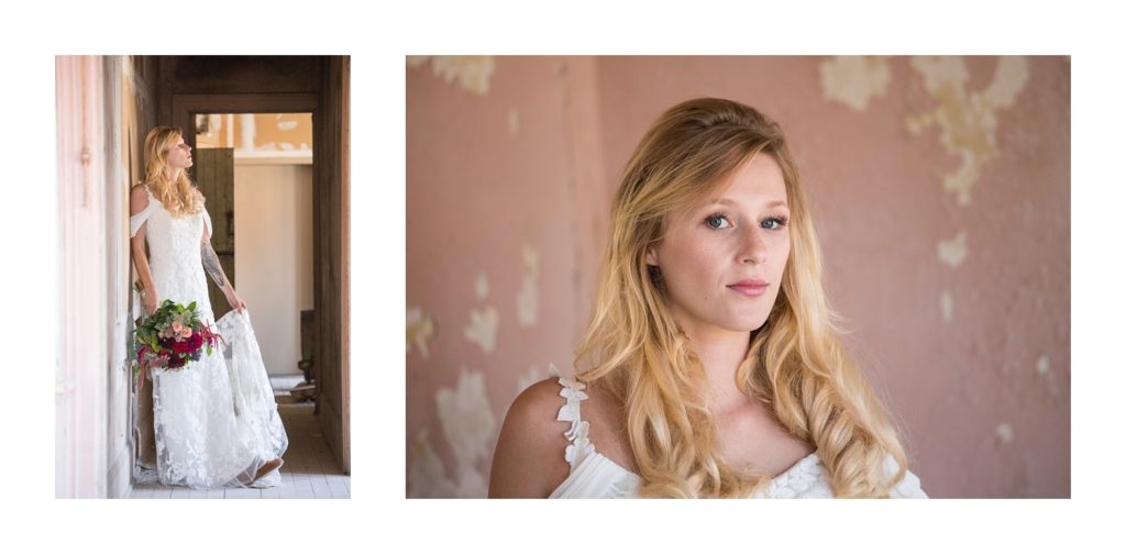 Shabby Chic Beautiful Bride, At the, Ruins at the Astor in Astoria Oregon