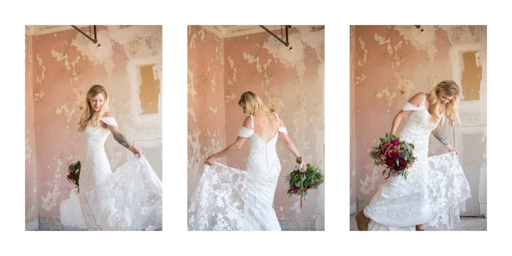 Shabby Chic Beautiful Bride, At the, Ruins at the Astor in Astoria Oregon, Dance