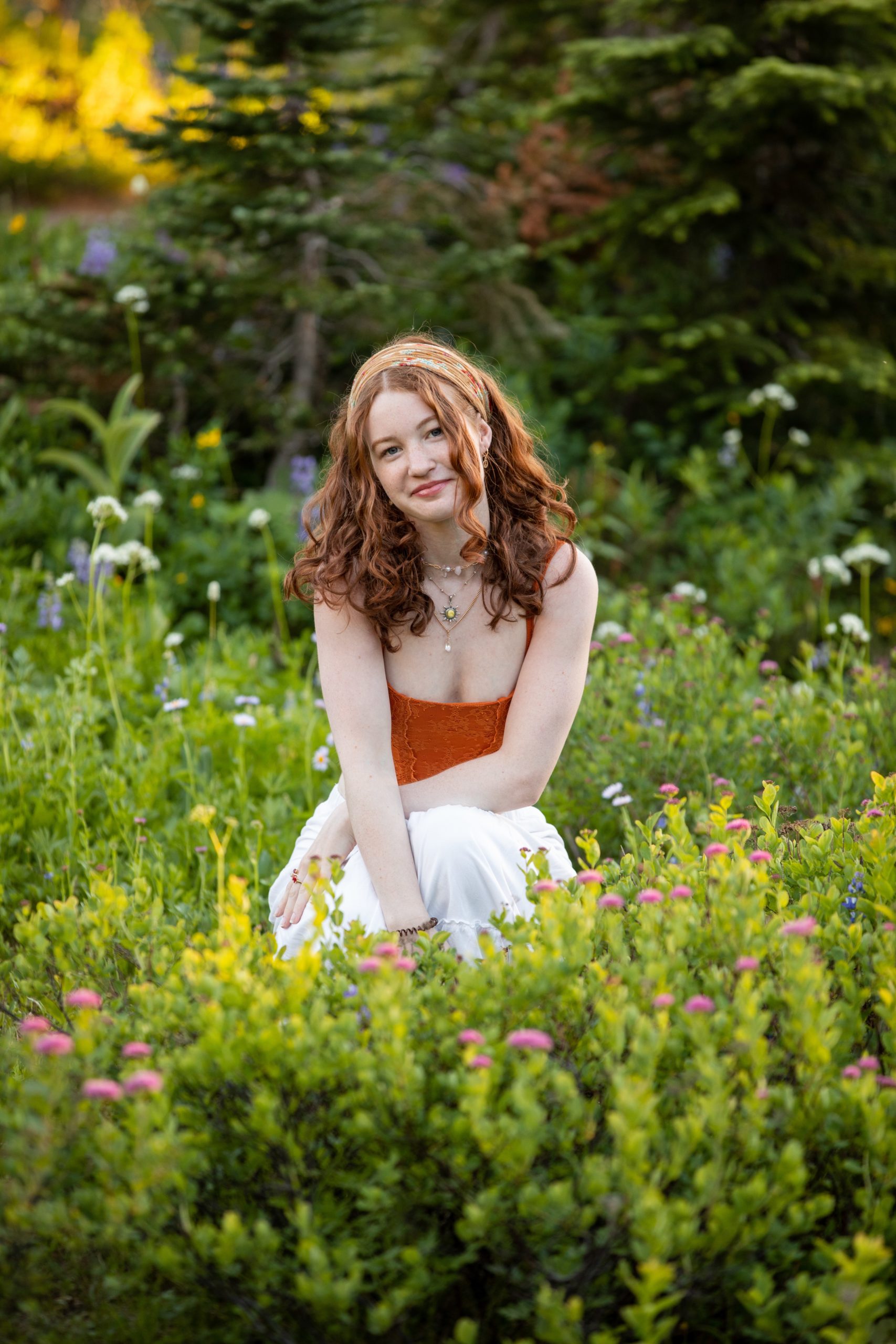 MOUNT RAINIER SENIOR PORTRAITS, in the wiled flowers Of Mount Rainer. 